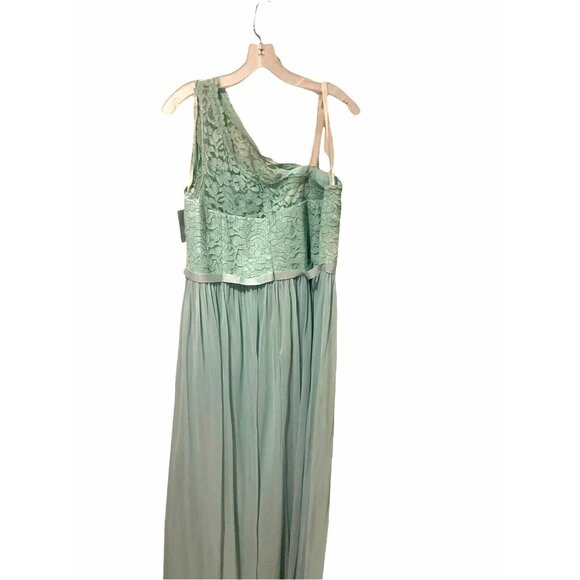 #3649 David's Bridal Womens Mint Green long dress Size 20 - Picture 5 of 7